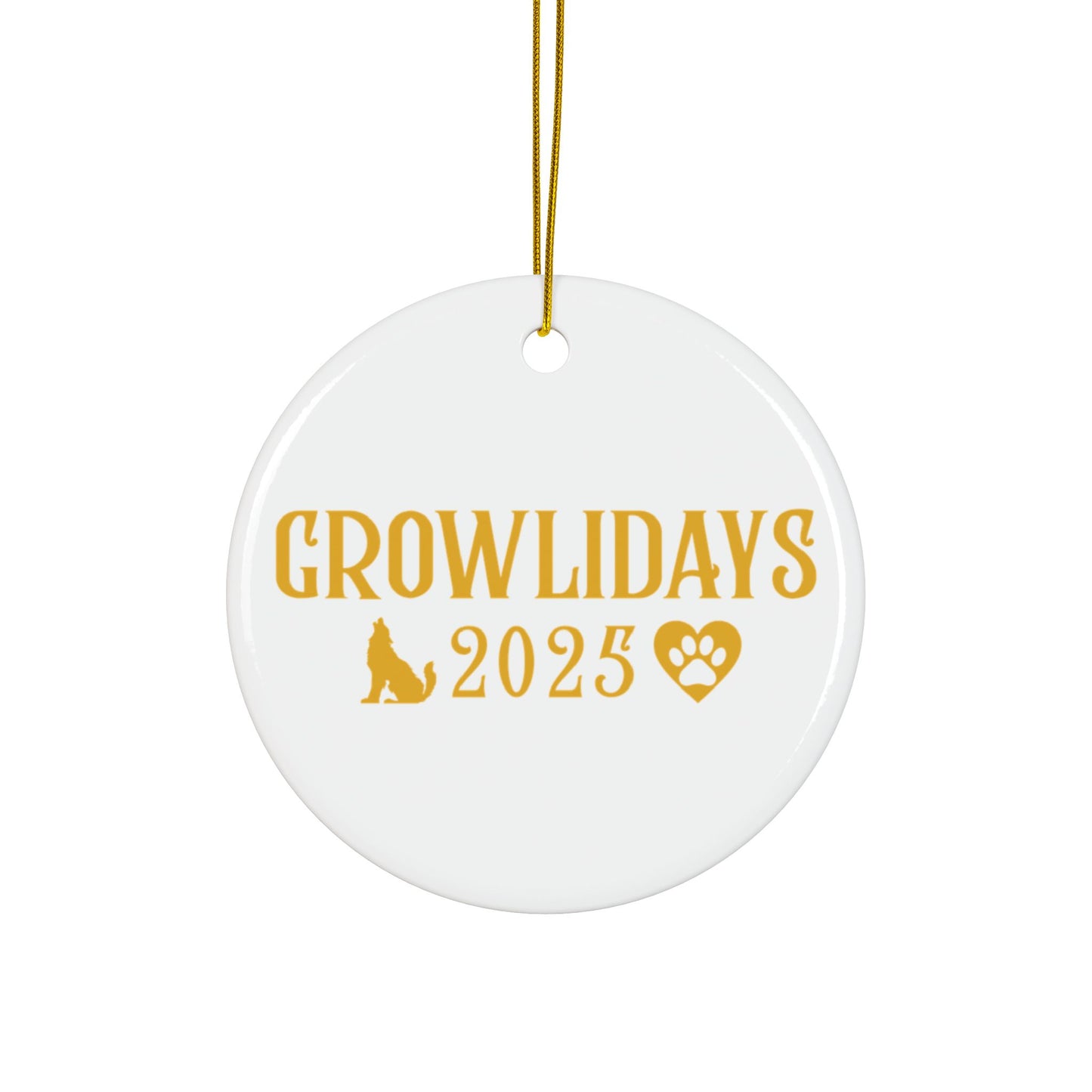 Shadow and Trina (Sawtooth Shifters) Growlidays Ceramic Ornament
