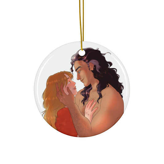 Shadow and Trina (Sawtooth Shifters) Growlidays Ceramic Ornament